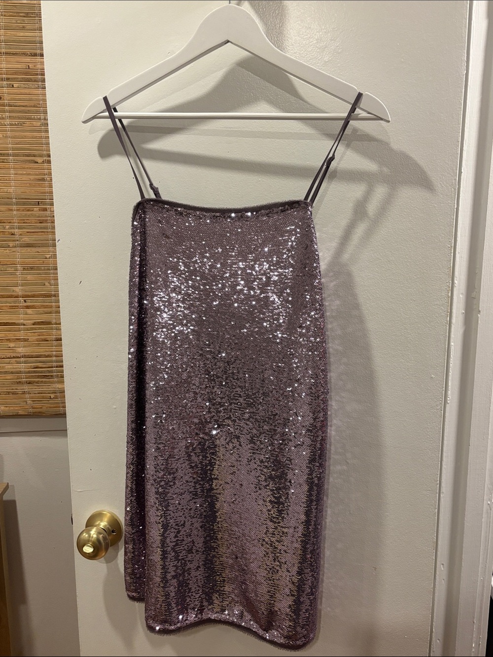 Free People Sequin Slip Dress in Dusty Lavender